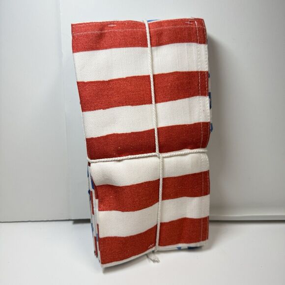 ALL STAR USA Red White & Blue American Theme 100% Cotton Napkins 4 Pack Set New - Picture 4 of 5